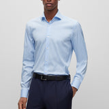 Camicia slim fit in cotone elasticizzato 50479915 10151300 03 450 BOSS Light pastel blue 