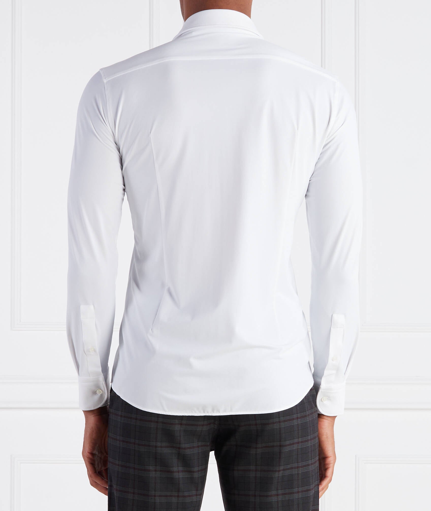 Camicia slim fit in tessuto tecnico 50490393 10225157 02 100 BOSS White 