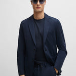 Giacca slim fit in jersey 50502488 10245125 01 404 BOSS Blue 