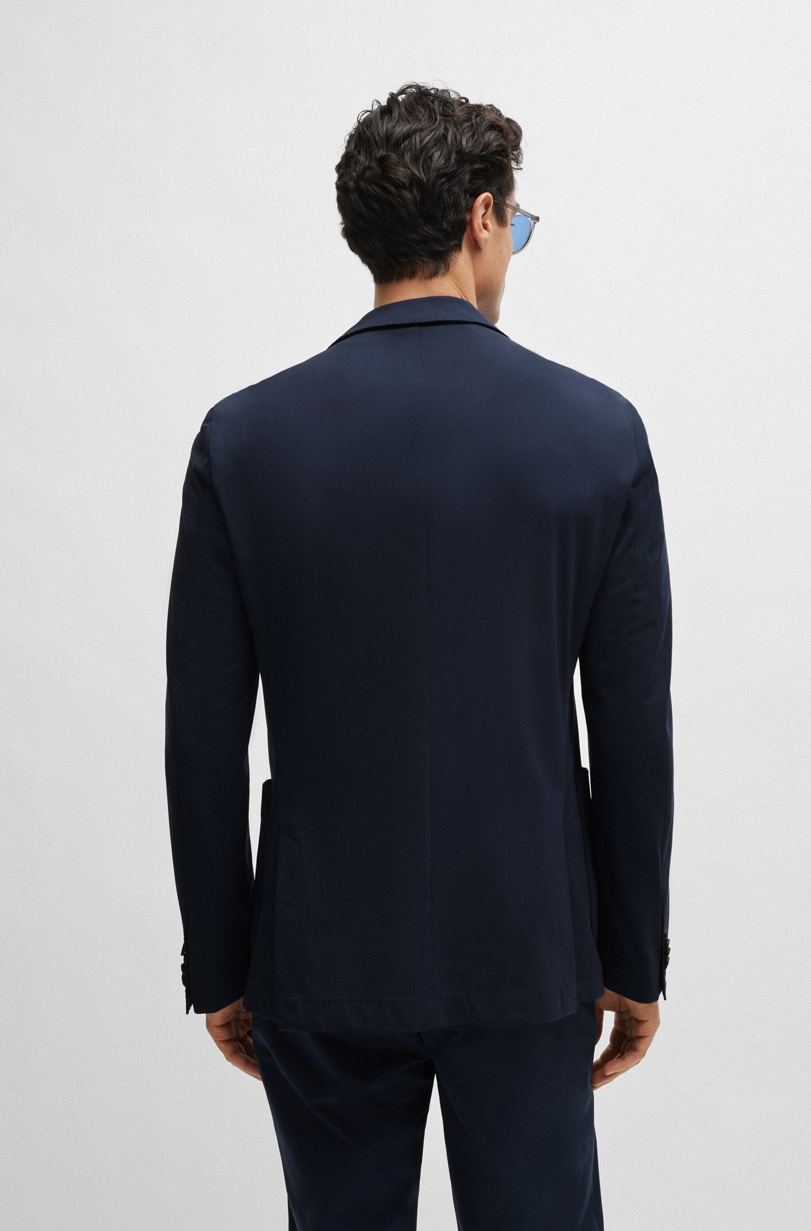 Giacca slim fit in jersey 50502488 10245125 01 404 BOSS Blue 