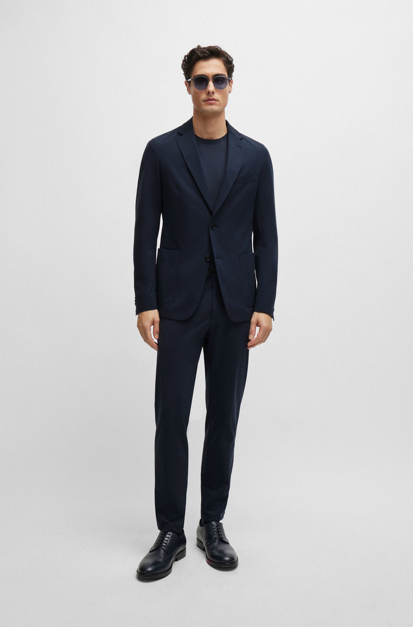 Giacca slim fit in jersey 50502488 10245125 01 404 BOSS Blue 