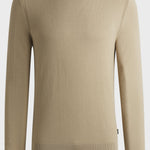 Maglia girocollo in cotone 50506022 10255187 01 275 BOSS Light beige 