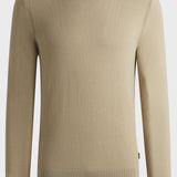 Maglia girocollo in cotone 50506022 10255187 01 275 BOSS Light beige 