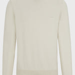 Maglia girocollo in cotone 50506023 10255186 01 131 BOSS Open white 