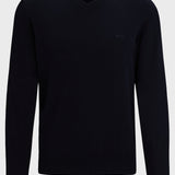 Maglia scollo a V 50506042 10255193 01 404 BOSS Dark blue 