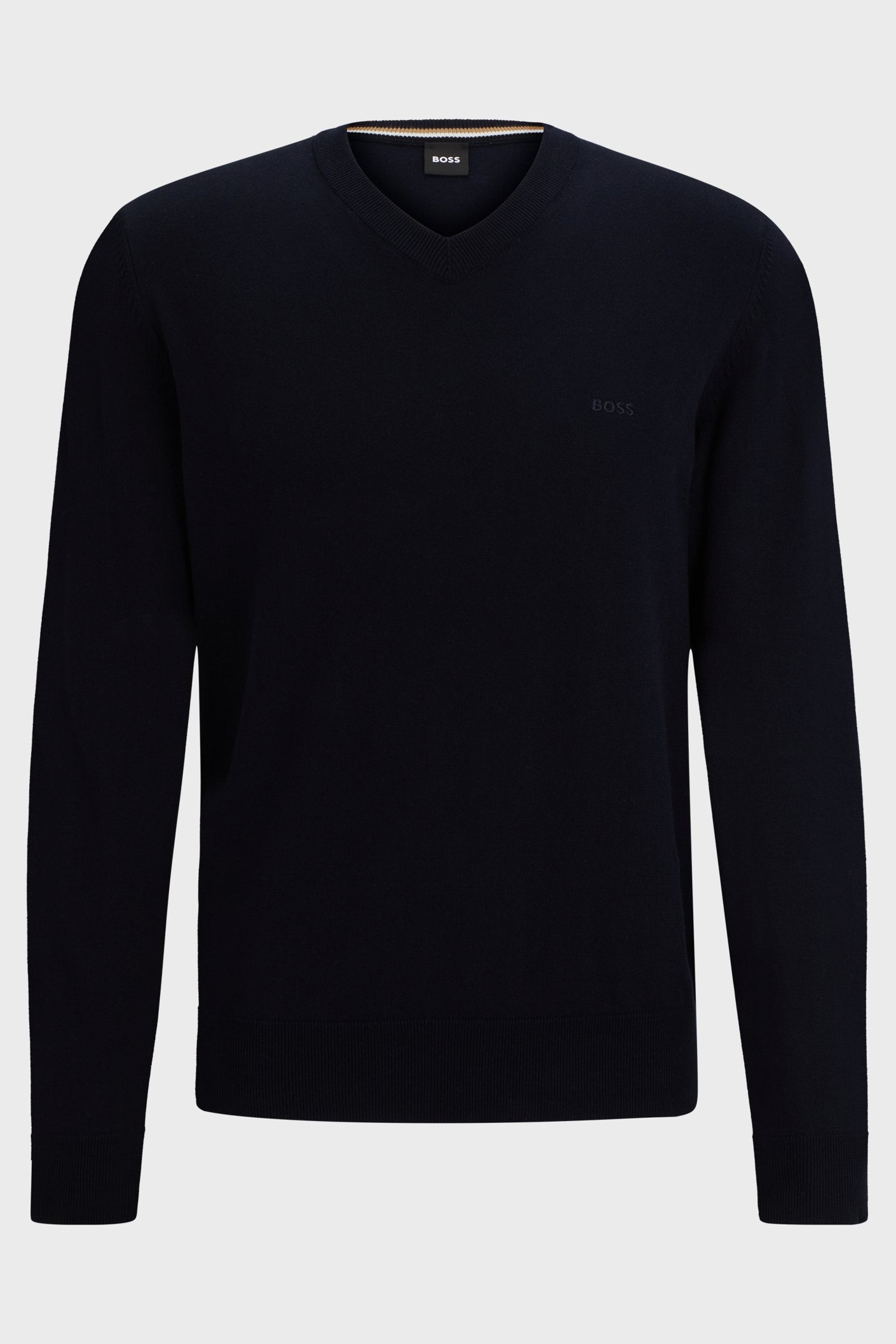 Maglia scollo a V 50506042 10255193 01 404 BOSS Dark blue 