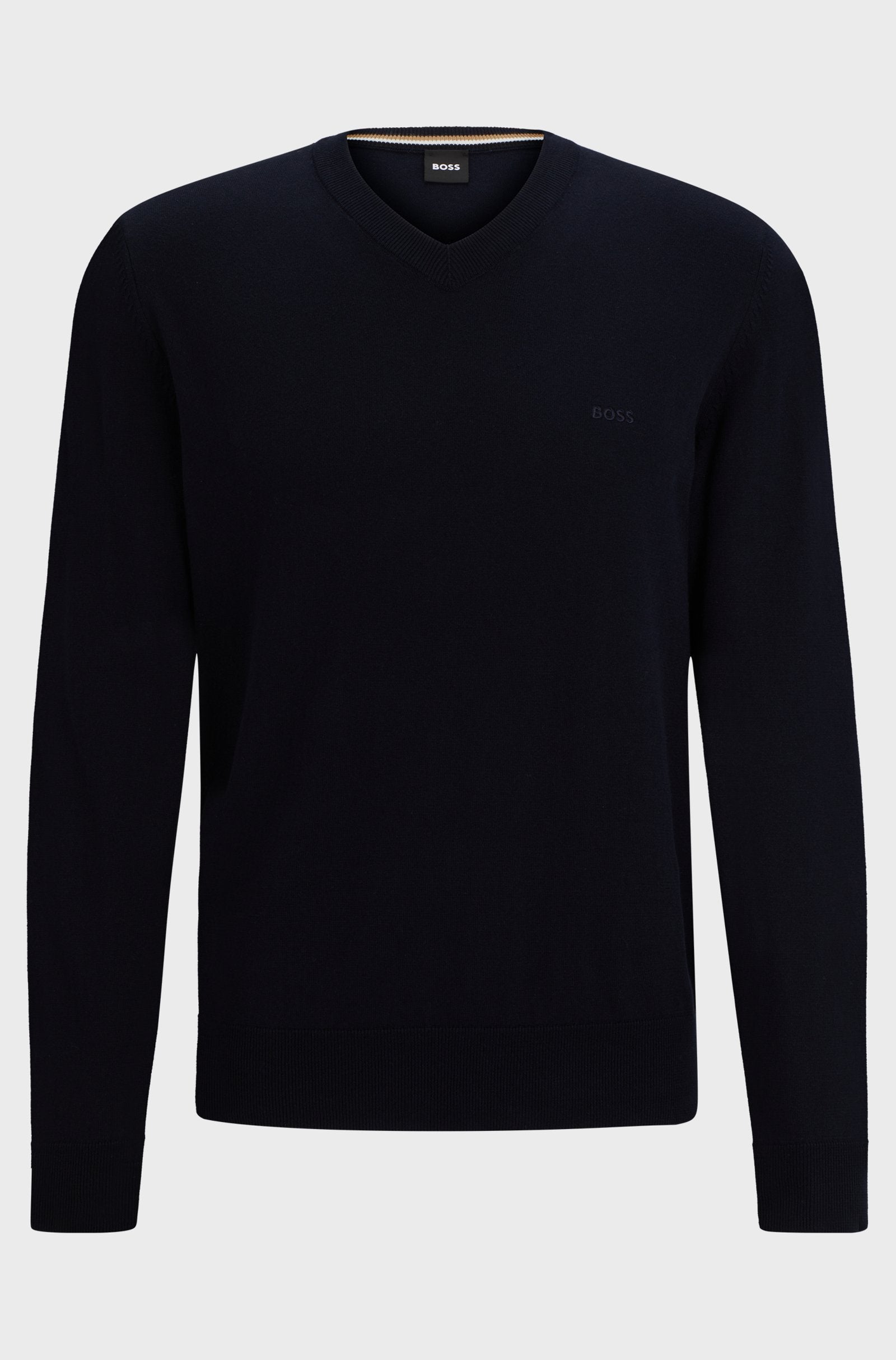 Maglia scollo a V 50506042 10255193 01 404 BOSS Dark blue 