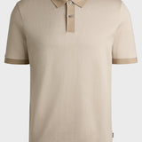 Polo in cotone mercerizzato con micromotivo 50532246 10269508 01 275 BOSS Light beige 