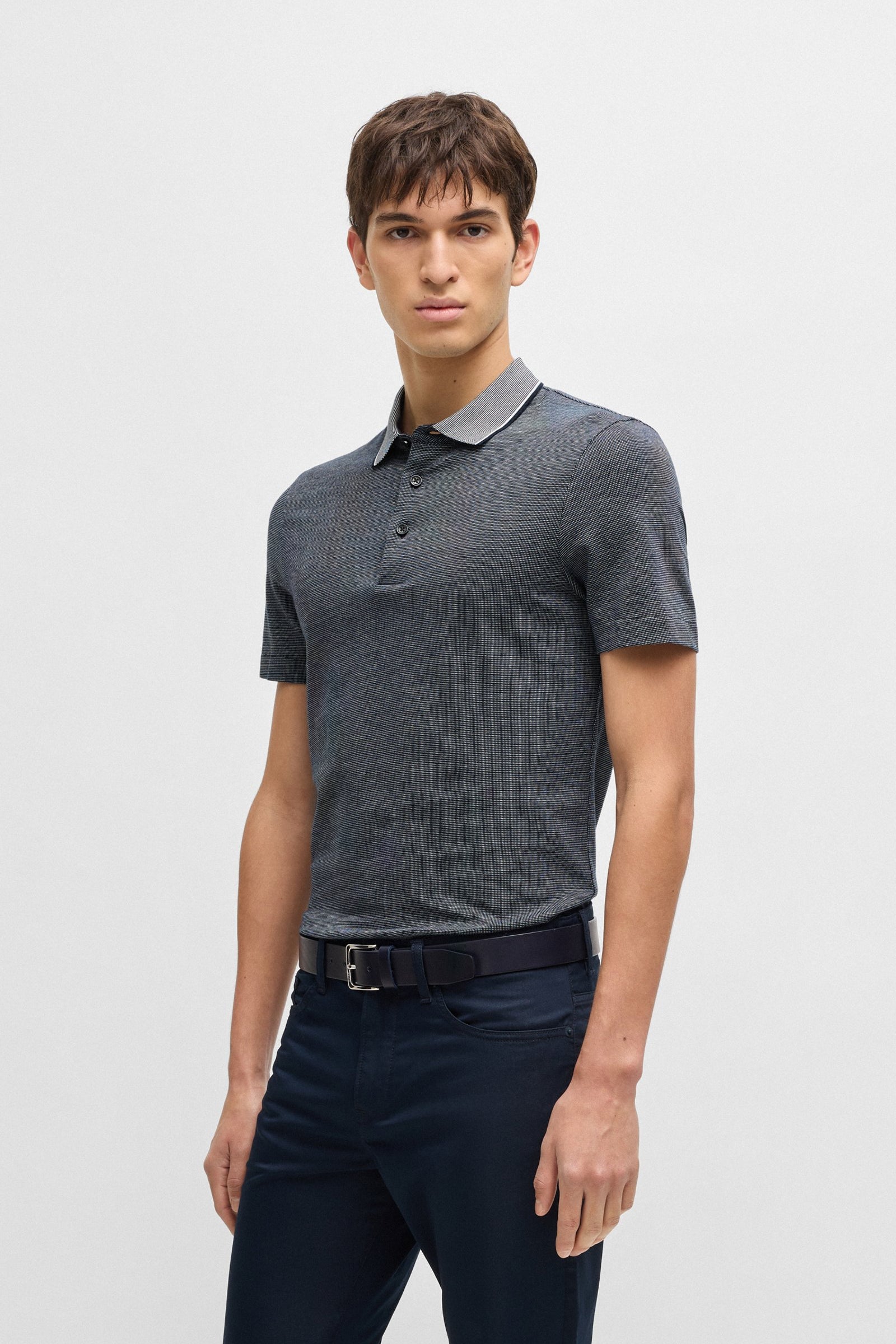 Polo manica corta 50536853 10271482 01 404 BOSS Dark blue 