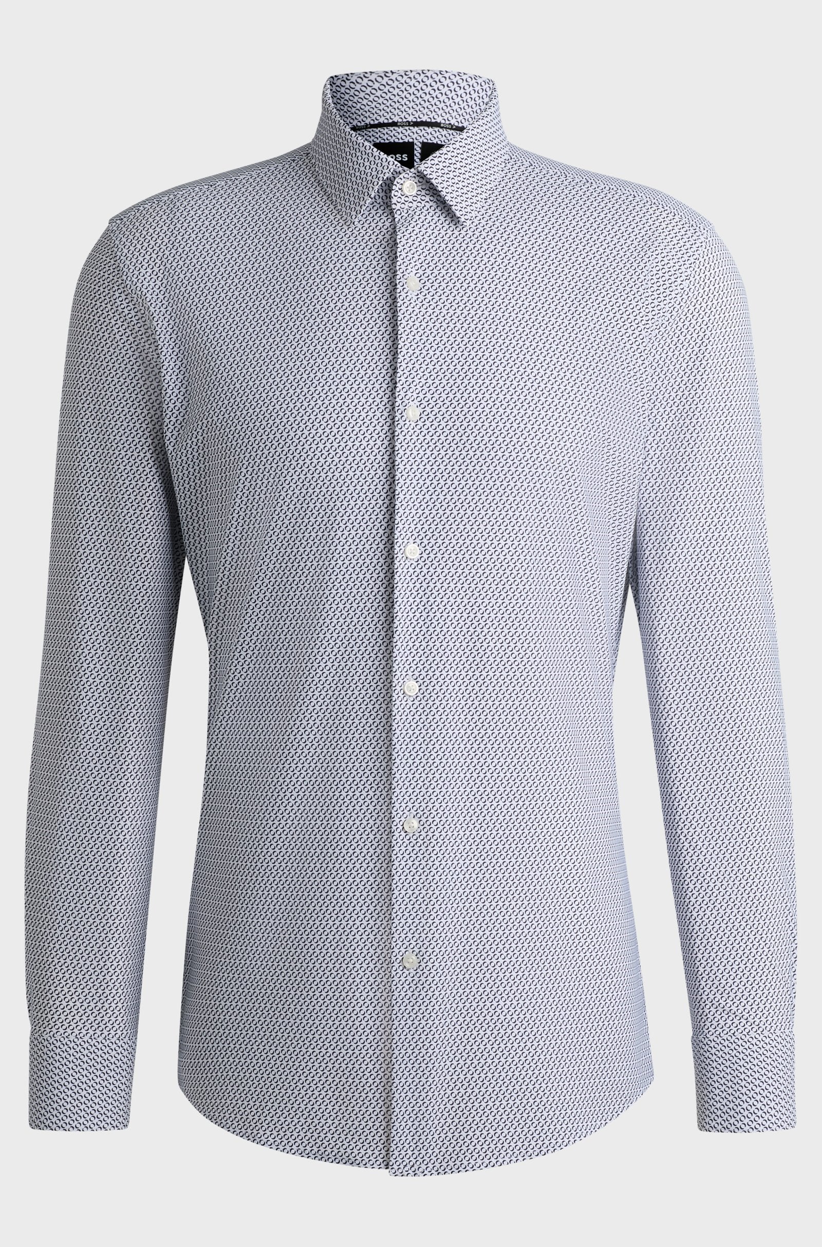 Camicia slim fit in tessuto elasticizzato 50539392 10270753 405 BOSS Dark blue 