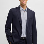 Camicia slim fit in tessuto elasticizzato 50539392 10270753 405 BOSS Dark blue 