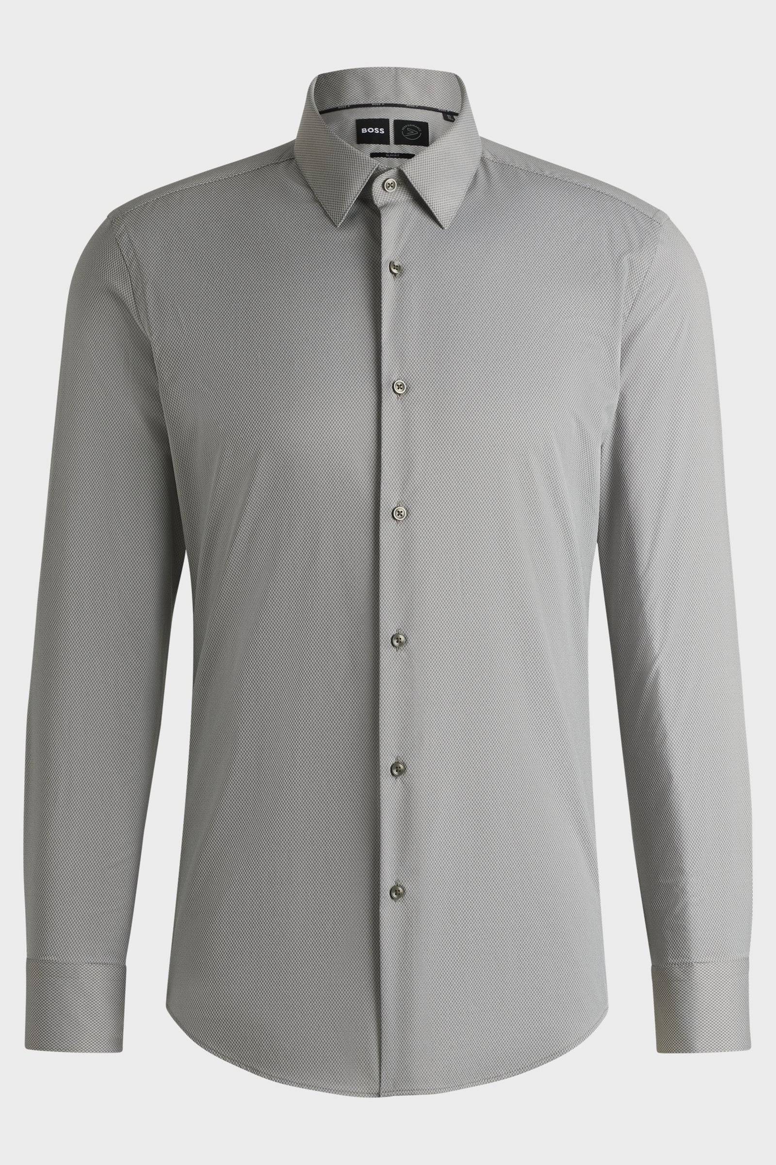 Camicia in microfibra slim 50539403 10270763 01 404 BOSS Dark blue 