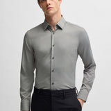 Camicia in microfibra slim 50539403 10270763 01 404 BOSS Dark blue 