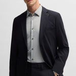 Camicia in microfibra slim 50539403 10270763 01 404 BOSS Dark blue 