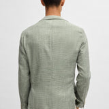 Giacca slim fit con tessutto micromotivo 50540742 10271168 01 311 BOSS Medium green 