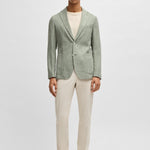 Giacca slim fit con tessutto micromotivo 50540742 10271168 01 311 BOSS Medium green 