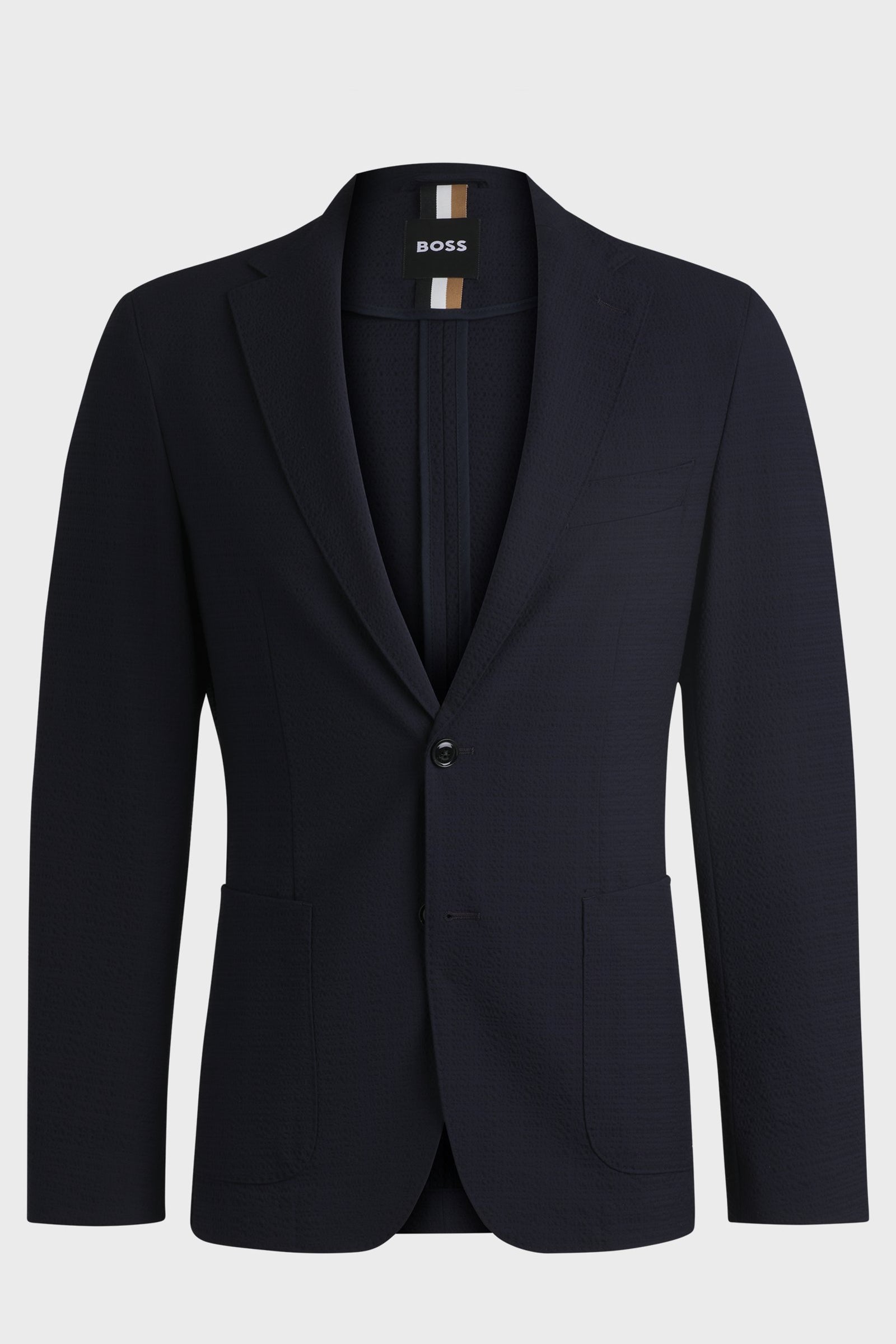Giacca in seersucker elasticizzato 50540784 10271182 01 404 BOSS Dark blue 