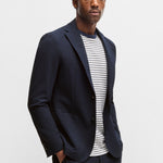 Giacca in seersucker elasticizzato 50540784 10271182 01 404 BOSS Dark blue 