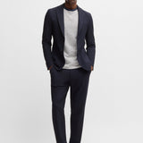 Giacca in seersucker elasticizzato 50540784 10271182 01 404 BOSS Dark blue 