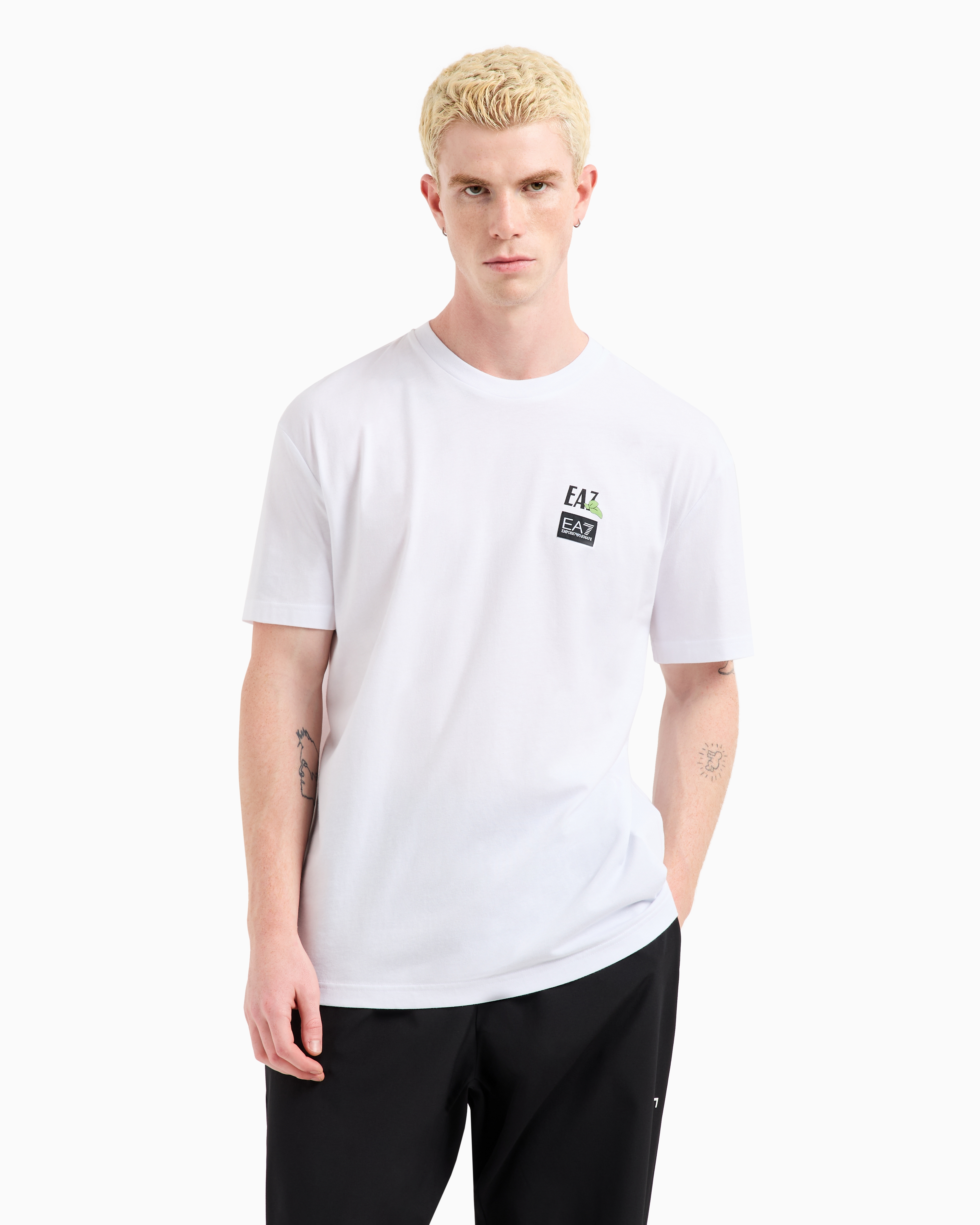 T-Shirt manica corta vestibiltà morbida 7M000118 AF13244 U0002 EA7 White 