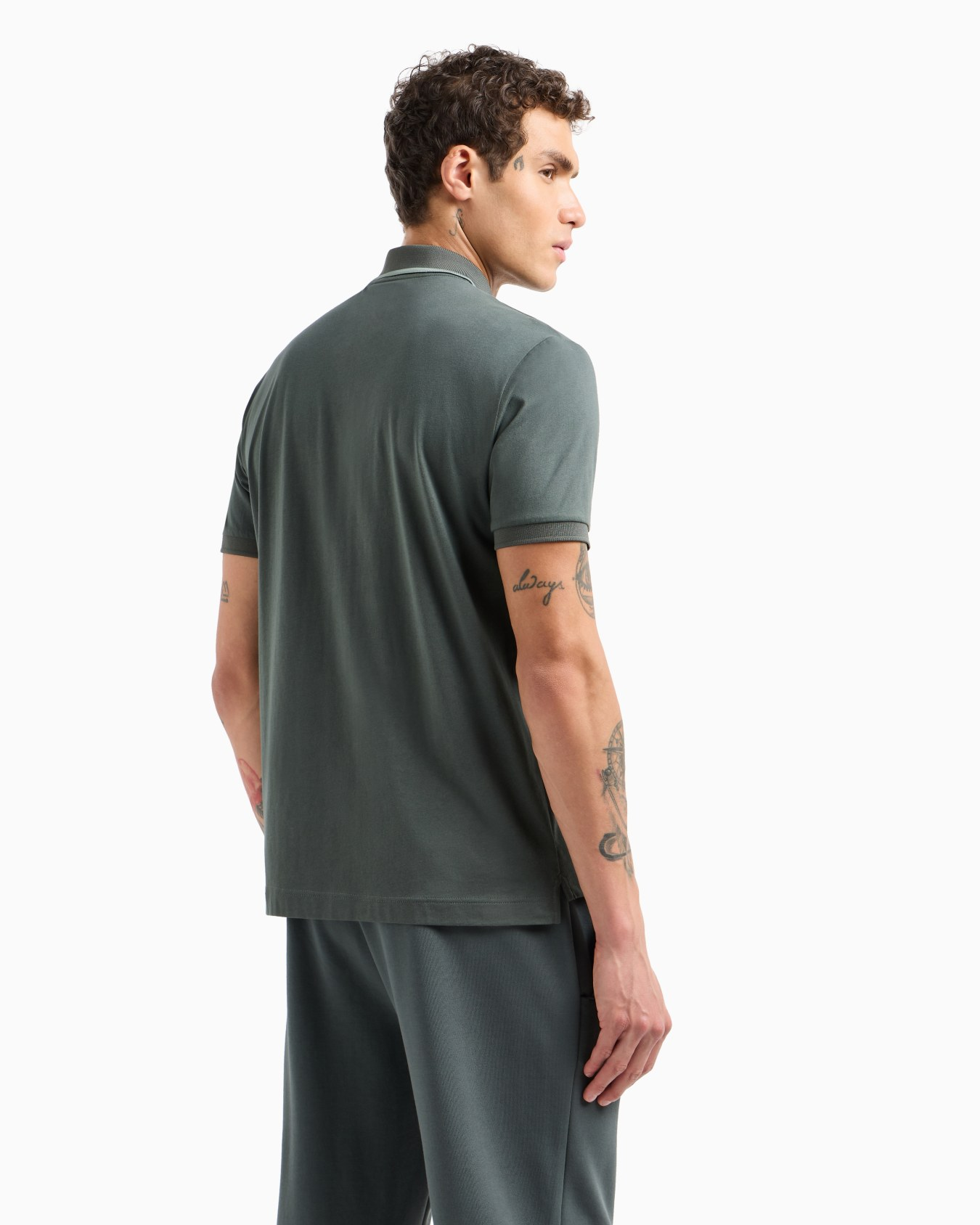 Polo manica corta 7M000277 AF10375 U8109 EA7 Sage 