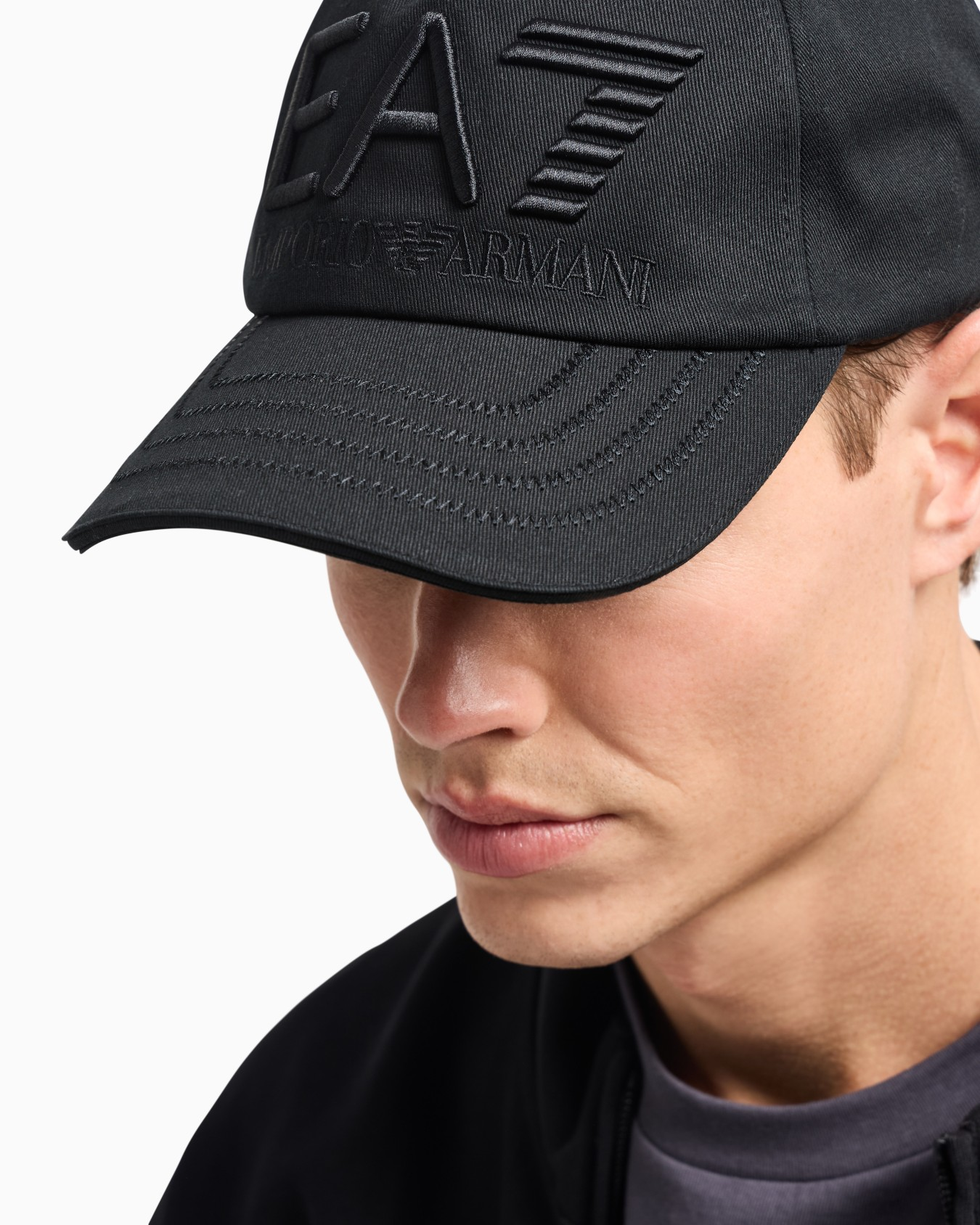 Cappello baseball in cotone 7X000052 AF13150 UC001 EA7 Black 