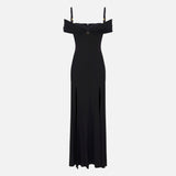 Abito Red Carpet in jersey crêpe con corsetto ABR0851E2 110 ELISABETTA FRANCHI Nero 