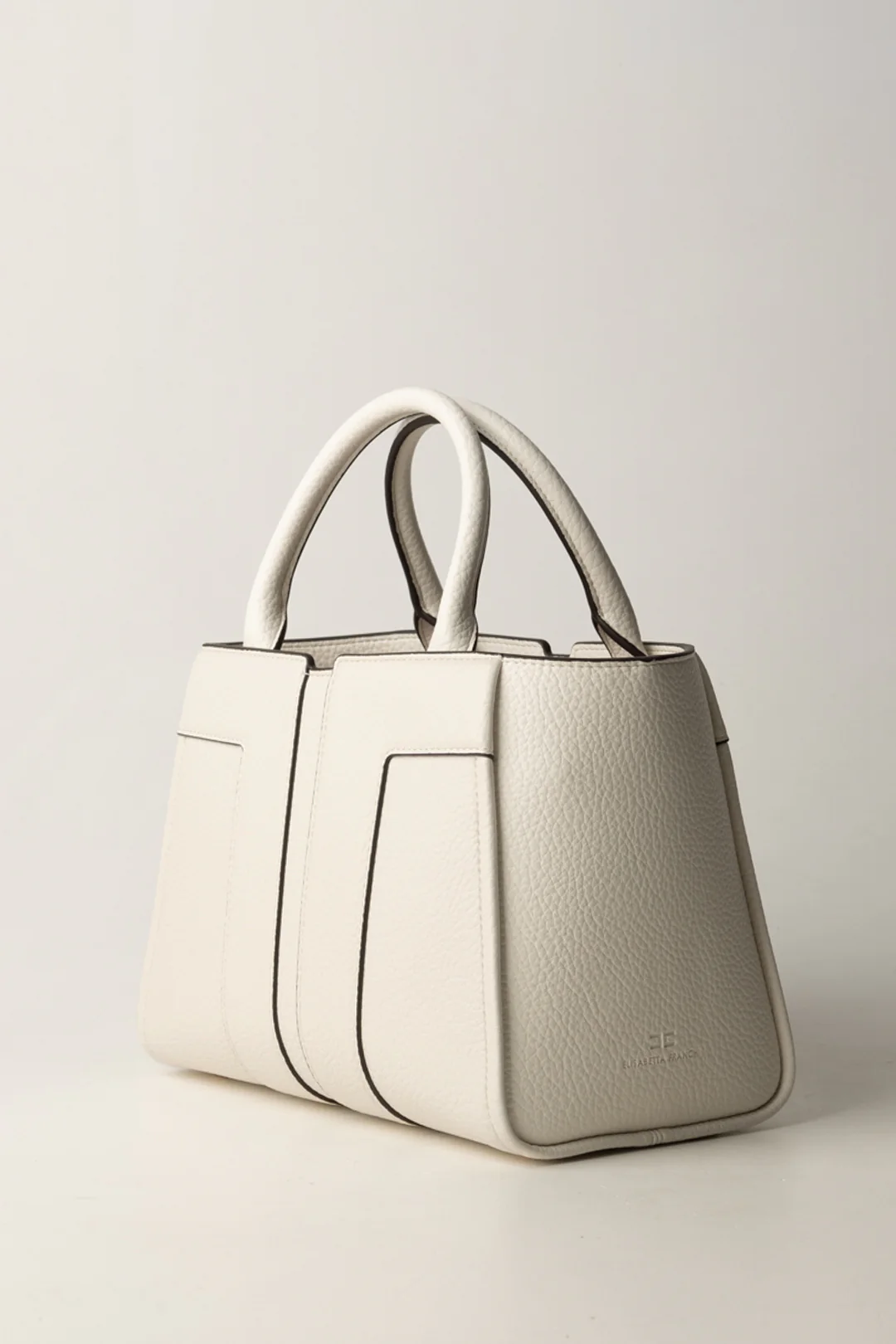 Shopper cvon profili a contrasto BS05A51E2 360 ELISABETTA FRANCHI Avorio 