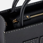 Tote piccola con impunture a contrasto BS08A51E2 110 ELISABETTA FRANCHI Nero 
