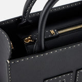 Tote piccola con impunture a contrasto BS08A51E2 110 ELISABETTA FRANCHI Nero 