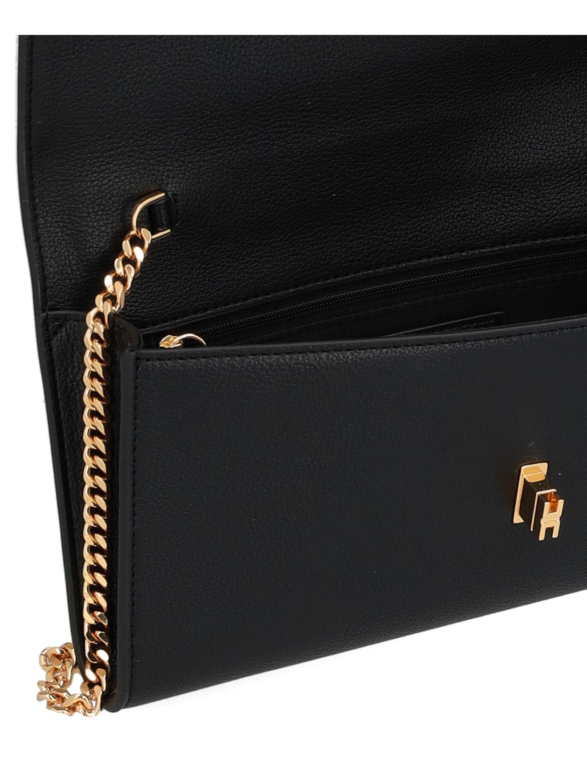 Baguette in ecopelle con catena BS32A51E2 110 ELISABETTA FRANCHI Nero 