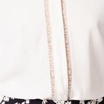 Camicia in georgette con bande lettering CA05451E2 360 ELISABETTA FRANCHI Avorio 