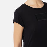 T-shirt in jersey con ricamo MA00451E2 110 ELISABETTA FRANCHI Nero 