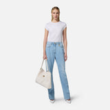 T-shirt in jersey con ricamo MA00451E2 270 ELISABETTA FRANCHI Gesso 