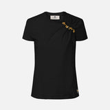 T-shirt in jersey con spilla gioiello MA02851E2 110 ELISABETTA FRANCHI Nero 