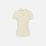 T-shirt in jersey con collana a fiocco MA02951E2 DC7 ELISABETTA FRANCHI Lemonade 