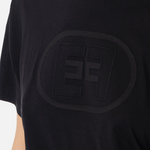 T-shirt in jersey con logo embossed MA60N51E2 110 ELISABETTA FRANCHI Nero 