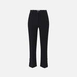 Pantaloni smoking in crêpe con bande in raso PA08651E2 110 ELISABETTA FRANCHI Nero 