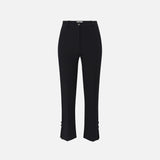 Pantaloni smoking in crêpe con bande in raso PA08651E2 110 ELISABETTA FRANCHI Nero 