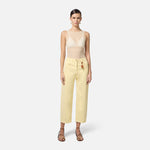 Jeans in cotone tinto con charm logato PJ87D51E2 DC7 ELISABETTA FRANCHI Lemon grass 