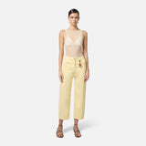 Jeans in cotone tinto con charm logato PJ87D51E2 DC7 ELISABETTA FRANCHI Lemon grass 
