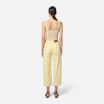 Jeans in cotone tinto con charm logato PJ87D51E2 DC7 ELISABETTA FRANCHI Lemon grass 