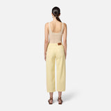 Jeans in cotone tinto con charm logato PJ87D51E2 DC7 ELISABETTA FRANCHI Lemon grass 