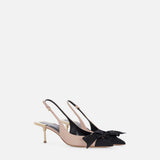 Slingback in nappa con fiocco in raso SA05L51E2 236 ELISABETTA FRANCHI Carne/nero 