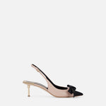 Slingback in nappa con fiocco in raso SA05L51E2 236 ELISABETTA FRANCHI Carne/nero 