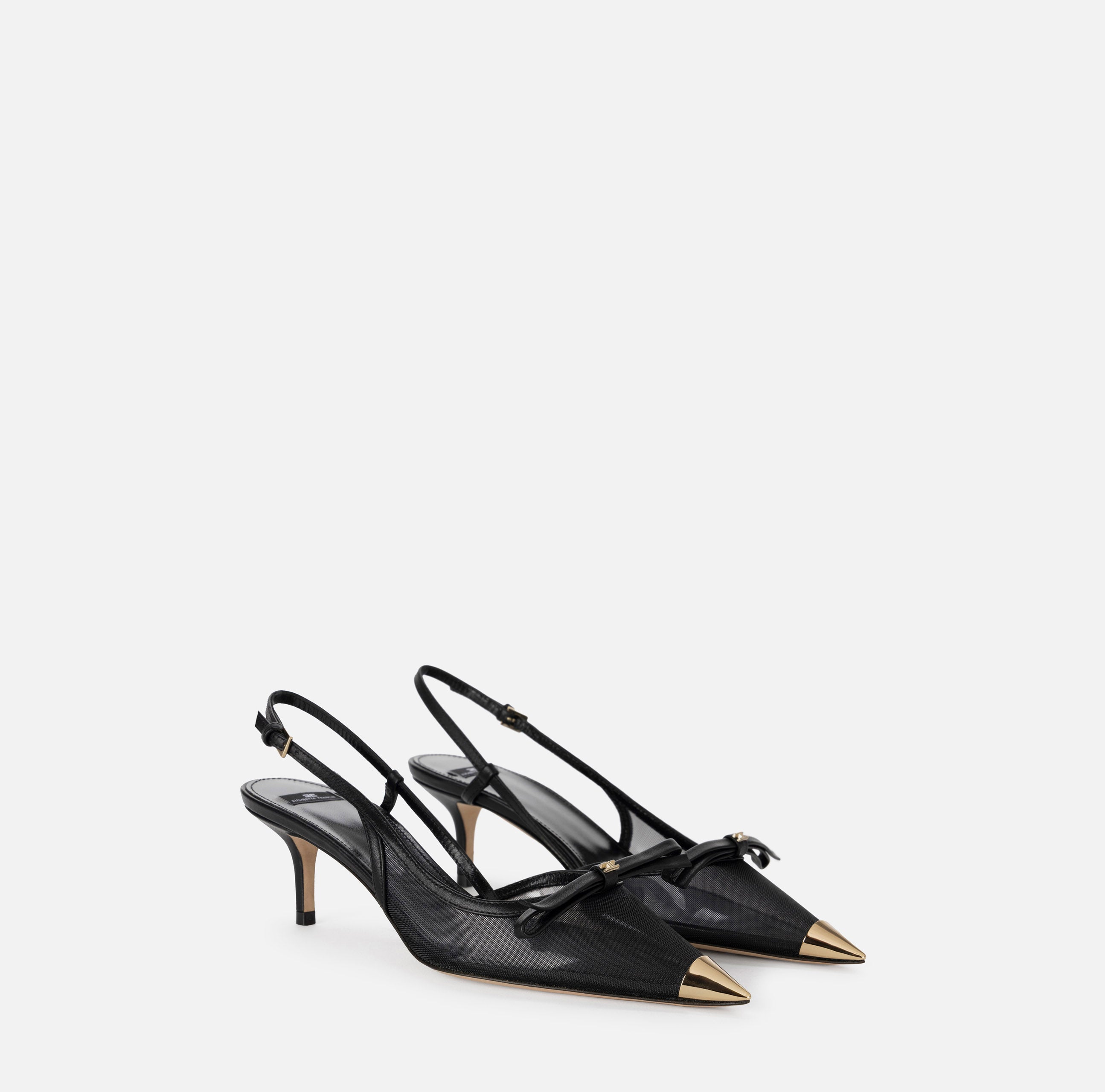 Slingback in nappa e rete SA71L51E2 110 ELISABETTA FRANCHI Nero 