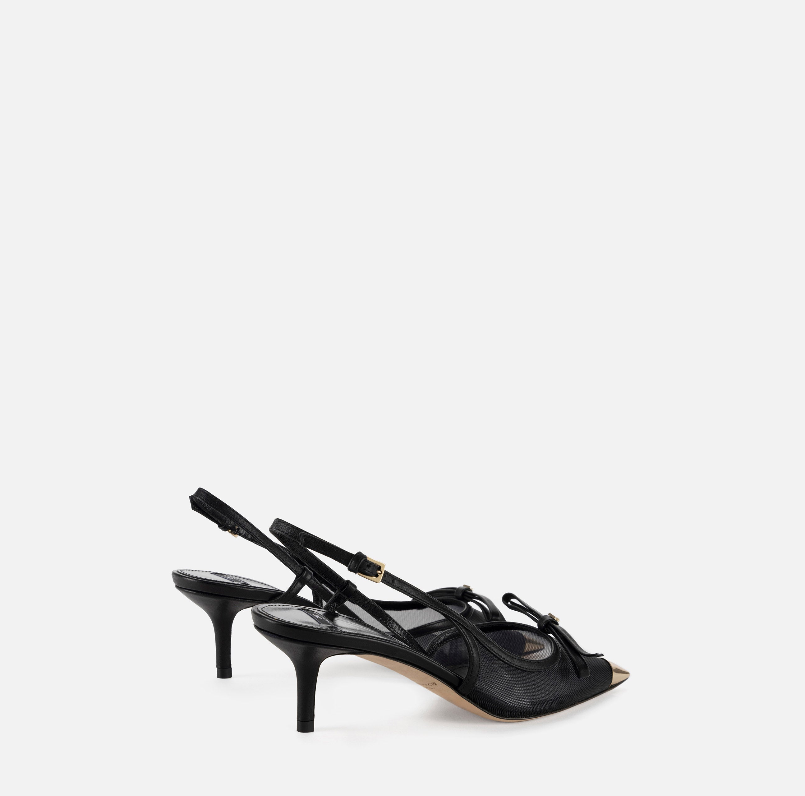 Slingback in nappa e rete SA71L51E2 110 ELISABETTA FRANCHI Nero 