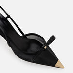 Slingback in nappa e rete SA71L51E2 110 ELISABETTA FRANCHI Nero 