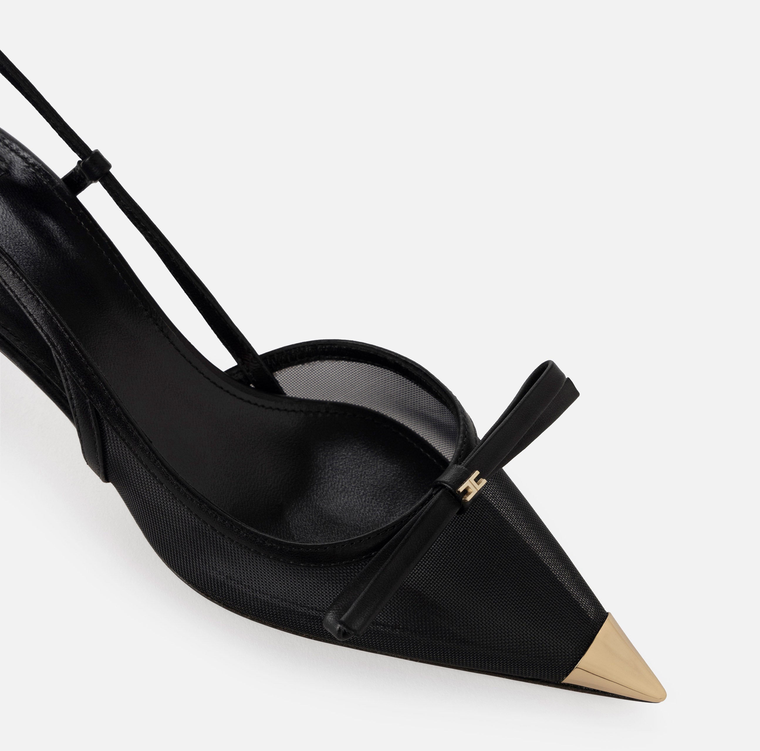 Slingback in nappa e rete SA71L51E2 110 ELISABETTA FRANCHI Nero 