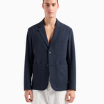 Giacca in seersucker 6D1GA2 1NSCZ 0920 EMPORIO ARMANI Blue navy 